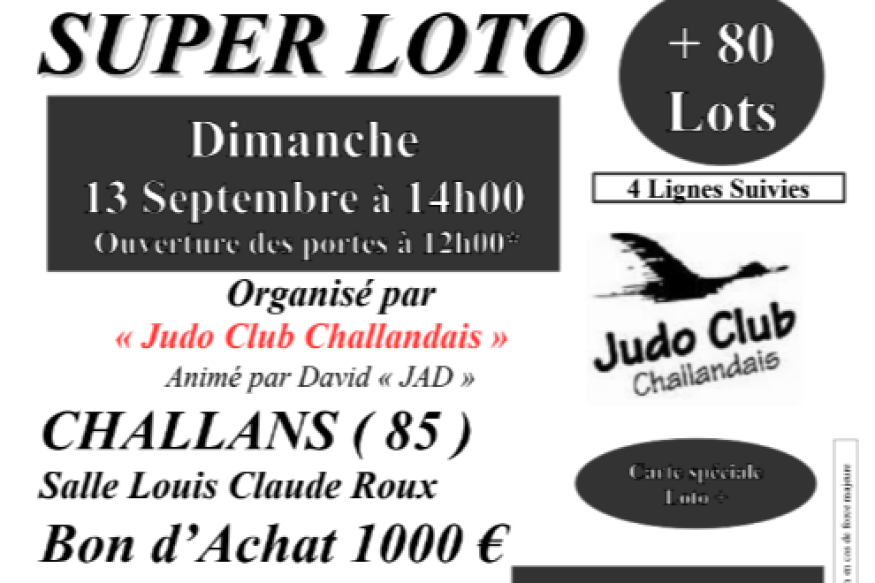 Un loto par le Judo Club Challandais