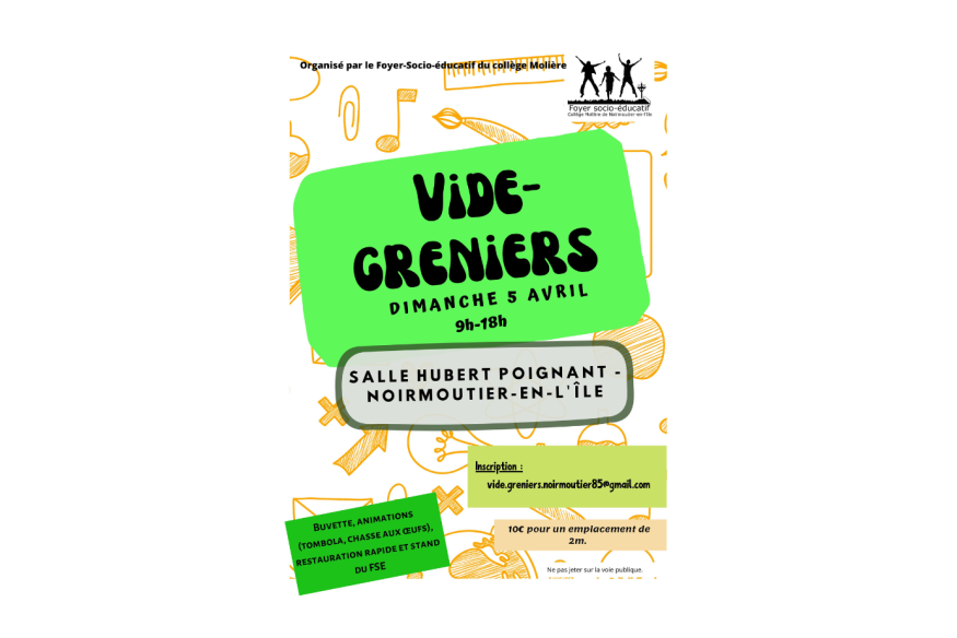 Un grand vide-greniers, le 5 avril