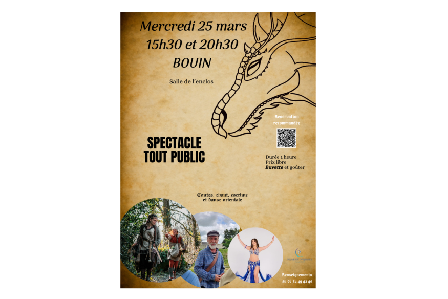 Le spectacle « Dragons » à Bouin le 25 mars