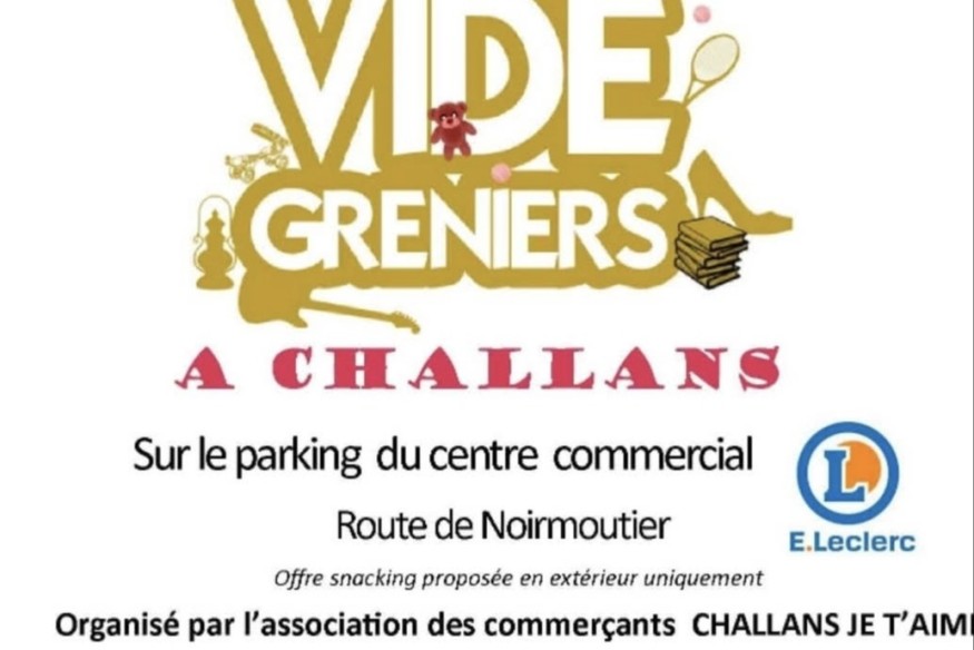 Le vide-grenier de Challans Je t'aime ce 10 mai