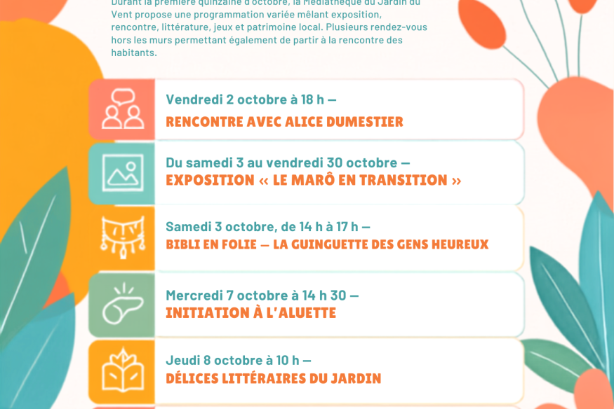 Au programme du Jardin du Vent...