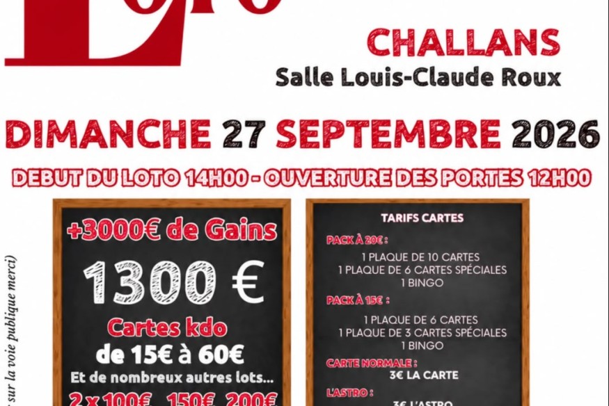 Super Loto le 27 à Challans